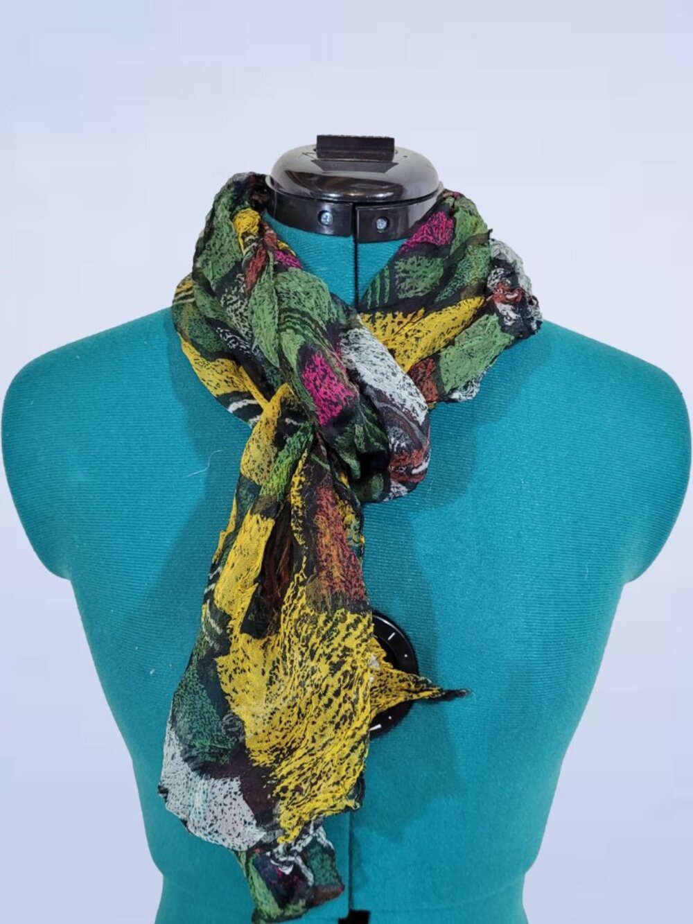Vibrant Multi-Colored Lightweight Patterned Scarf